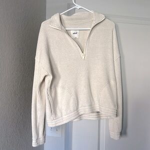 Aerie Waffle Knit Thermal Sweatshirt